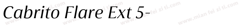 Cabrito Flare Ext 5字体转换